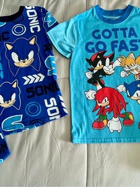 Sonic Themed Kids Tee - Blue "Gotta Go Fast"